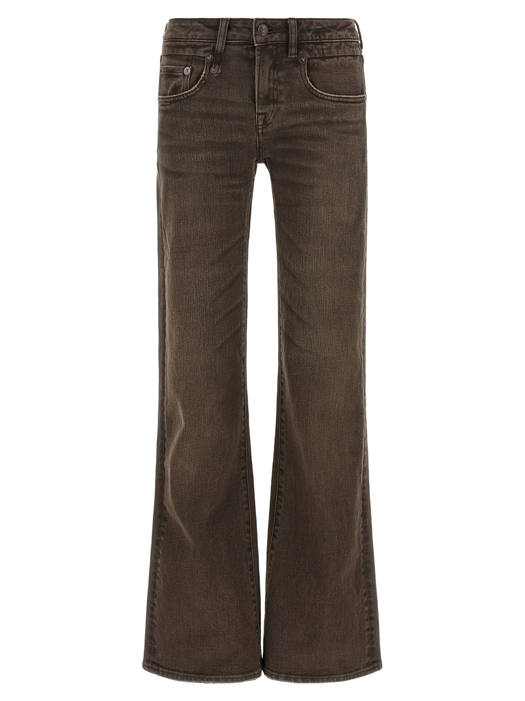R13 Braune Baumwoll-Jeans mit Schlag