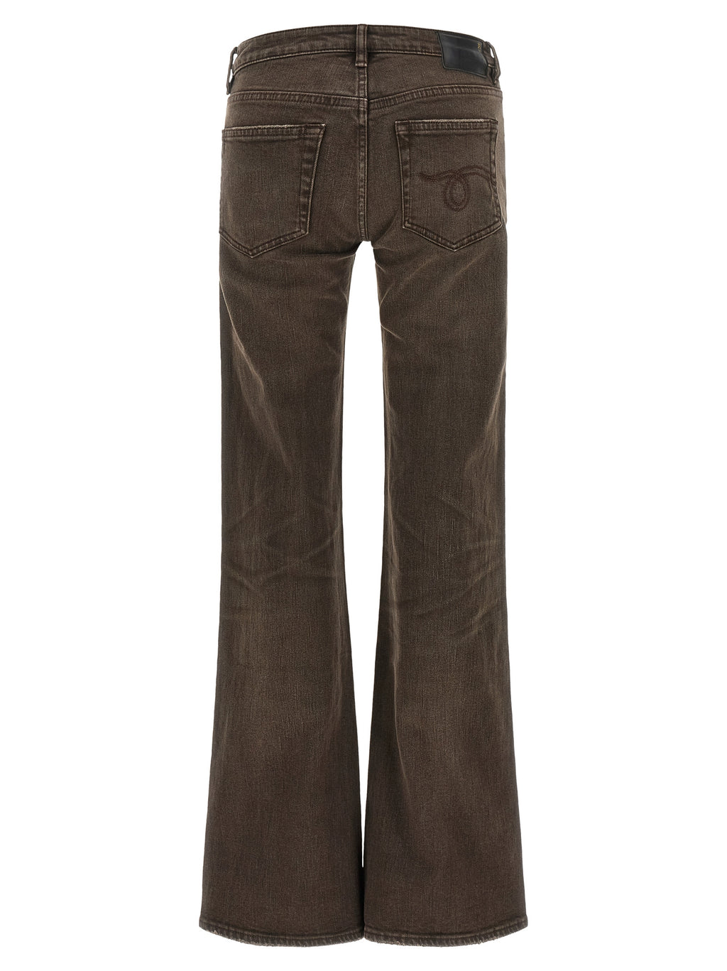 R13 Braune Baumwoll-Jeans mit Schlag