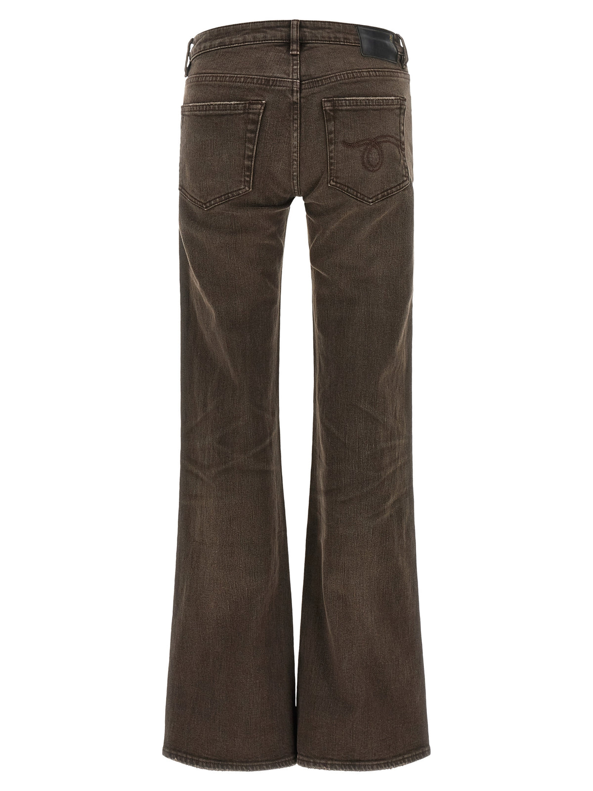 R13 Braune Baumwoll-Jeans mit Schlag