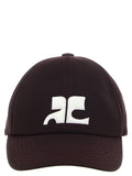 Courrèges Bordeaux Baumwollkappe (Baseball Cap)