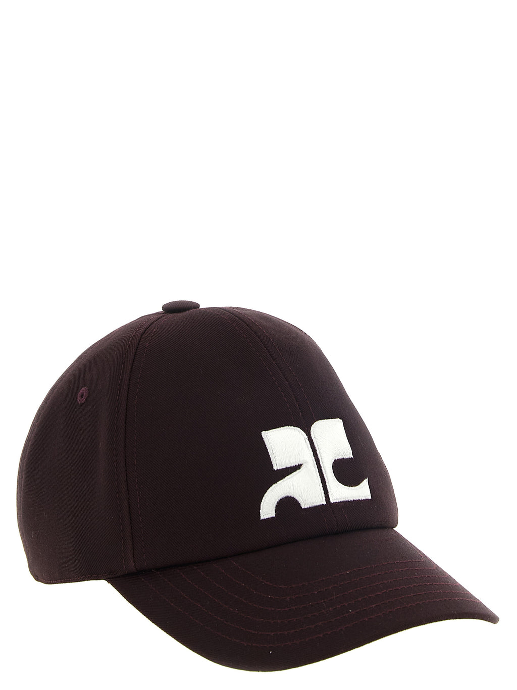 Courrèges Bordeaux Baumwollkappe (Baseball Cap)