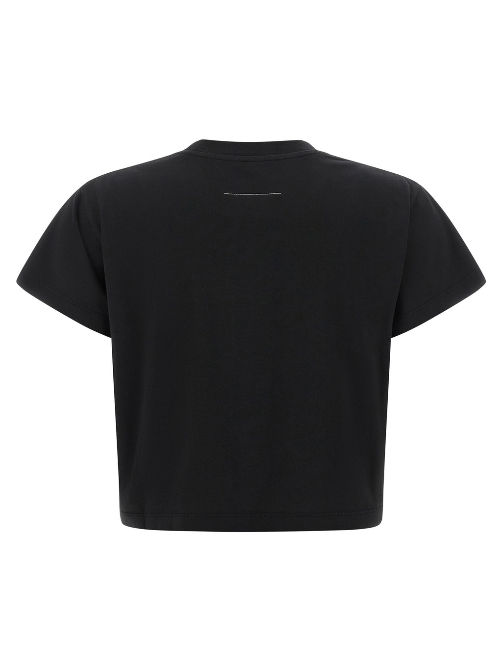 MM6 Maison Margiela Schwarzes Baumwoll-T-Shirt