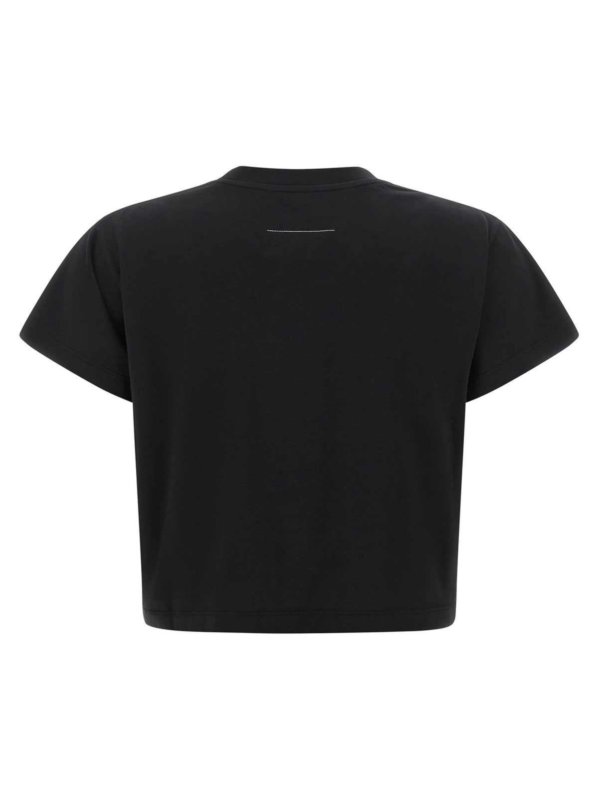 MM6 Maison Margiela Schwarzes Baumwoll-T-Shirt