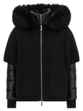 MooRER Schwarze Woll-Shell-Jacke