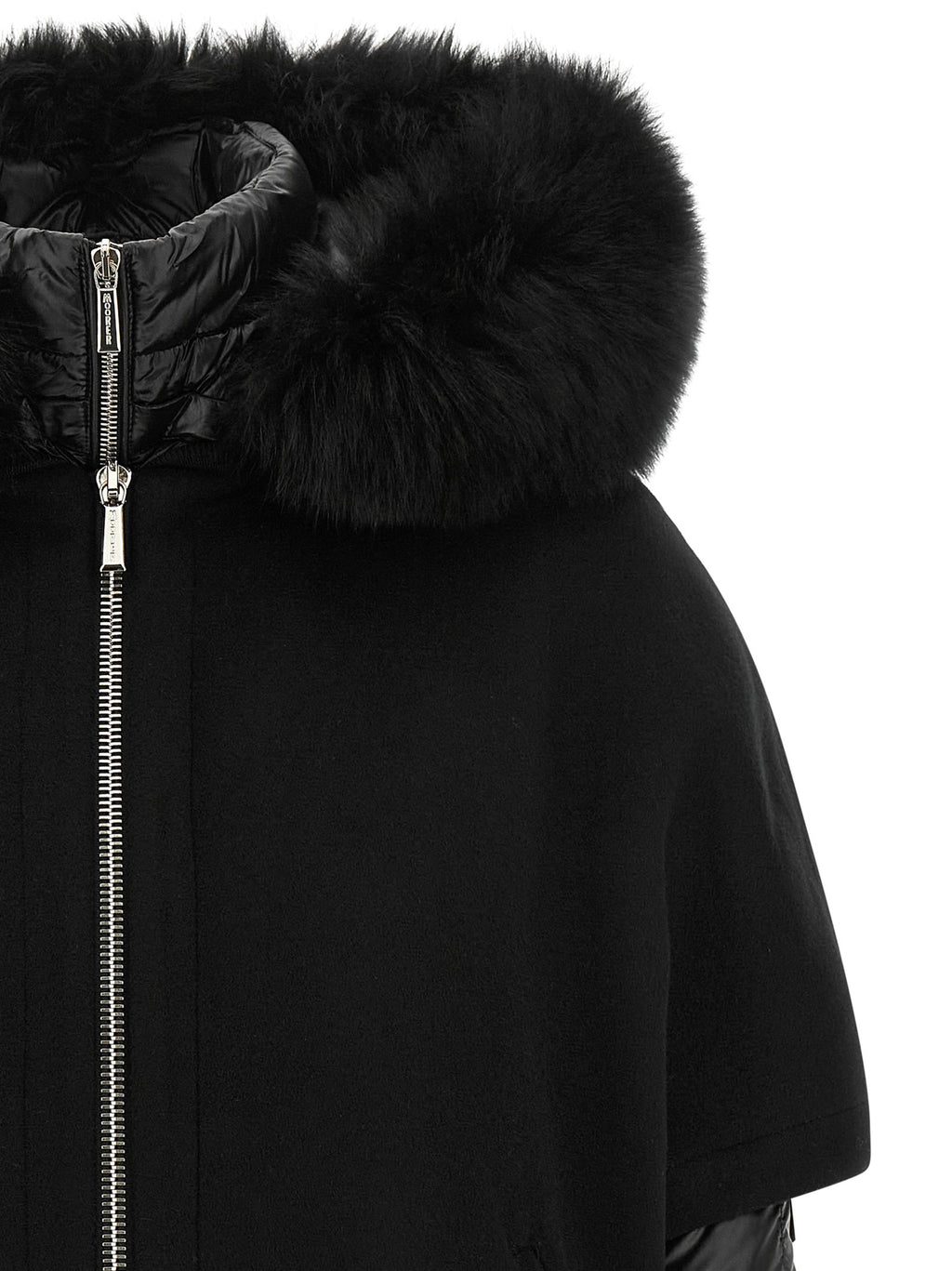 MooRER Schwarze Woll-Shell-Jacke