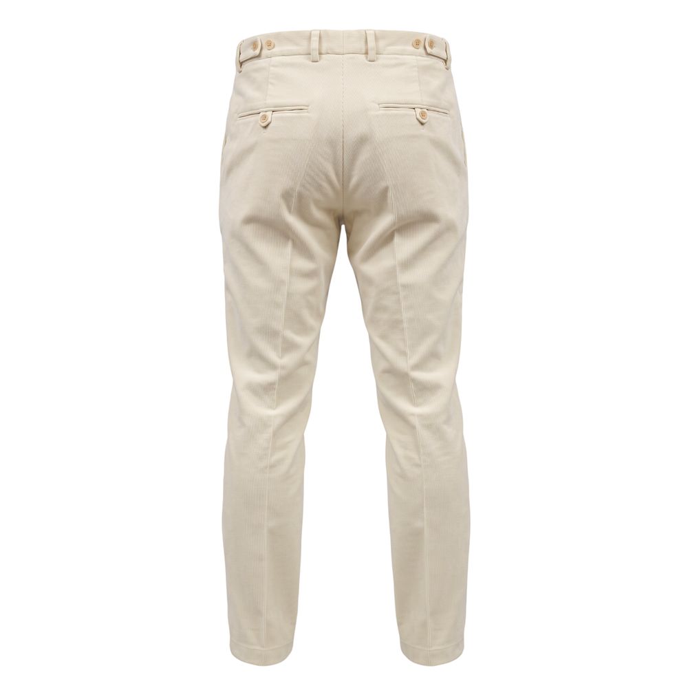 Roberto Pepe Luxury Weiße Herrenhose aus Nylon