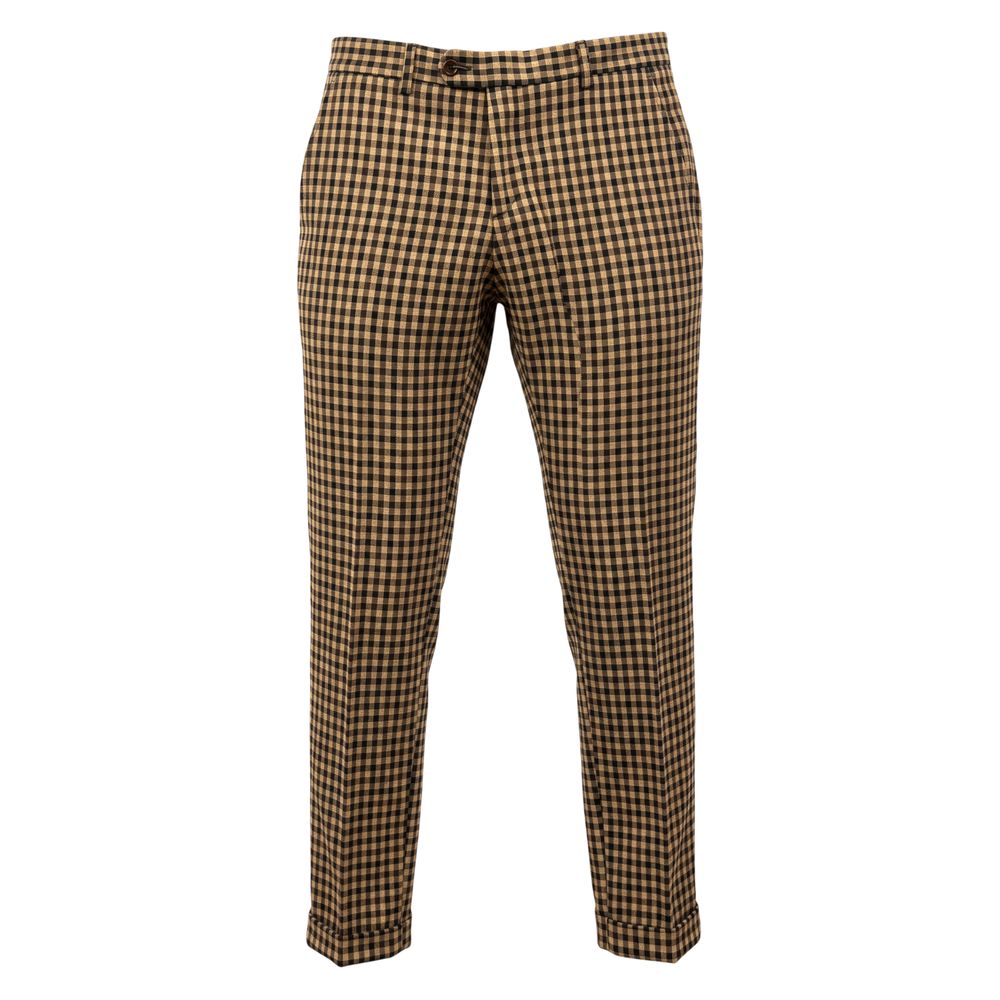 Roberto Pepe Luxury Braune Hose aus Viskose für Herren