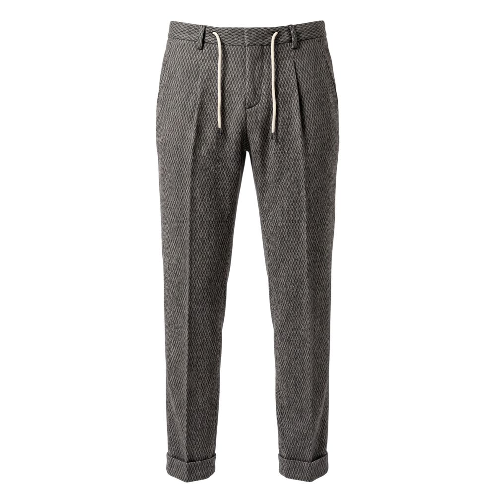 Roberto Pepe Luxury Schwarze Hose aus Viskose für Herren