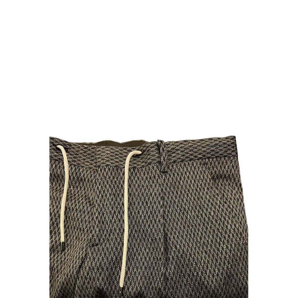 Roberto Pepe Luxury Schwarze Hose aus Viskose für Herren