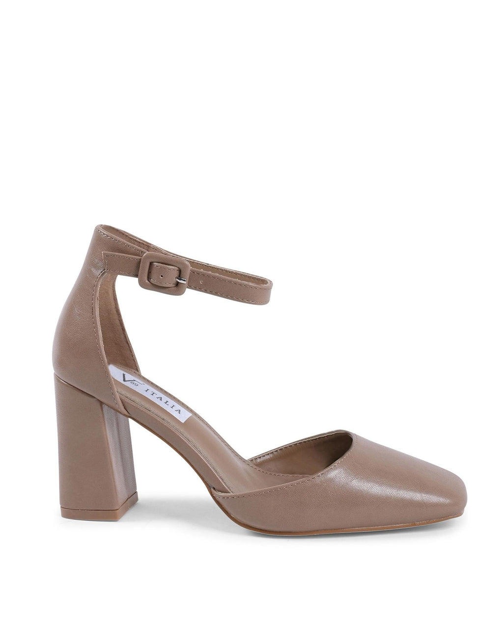 19V69 Italia Beige Pumps aus Kunstleder mit hohem Absatz