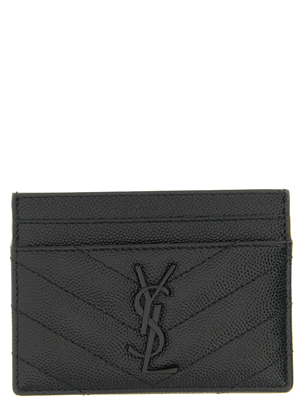 Saint Laurent Schwarzer Kartenhalter aus Leder
