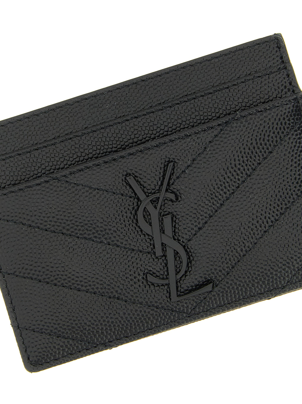 Saint Laurent Schwarzer Kartenhalter aus Leder