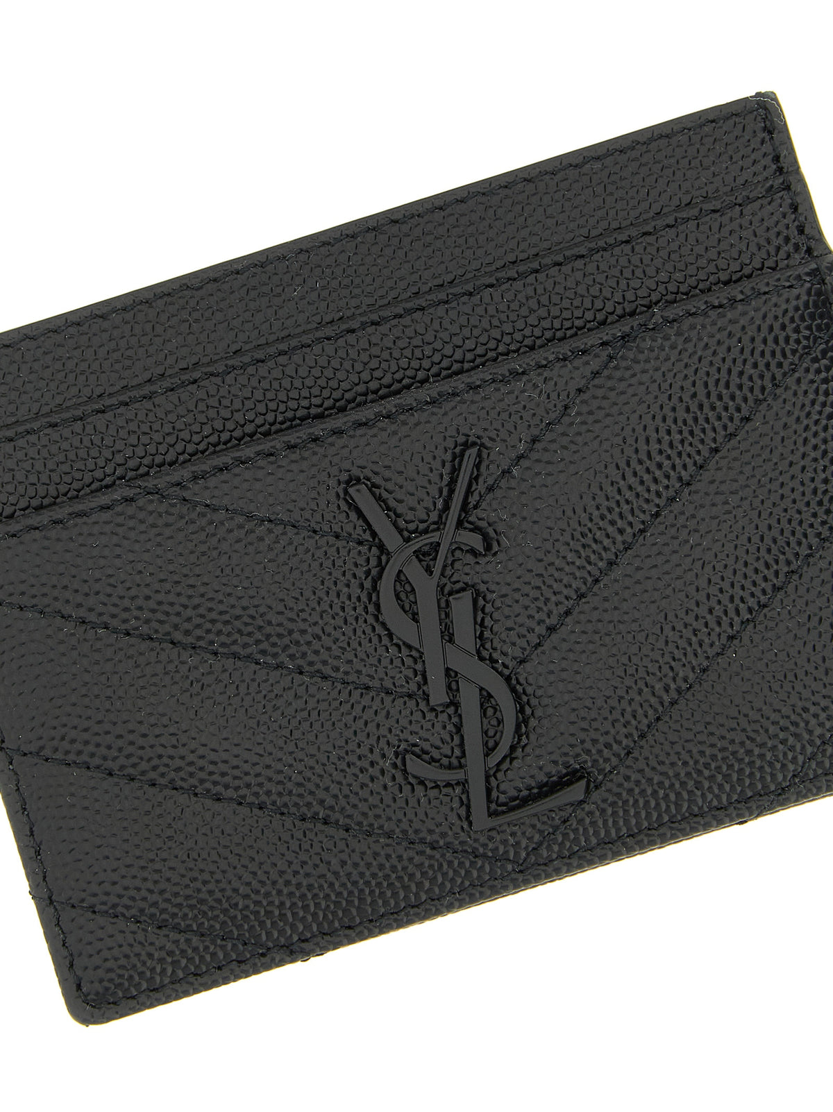 Saint Laurent Schwarzer Kartenhalter aus Leder
