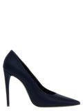 Saint Laurent Blaue Pumps aus Polyester mit hohem Absatz