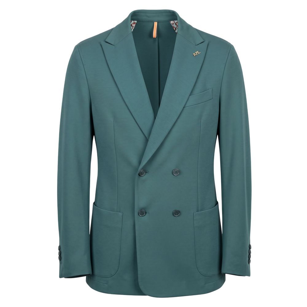 Roberto Pepe Luxury Grüne Viskose Herrenjacke
