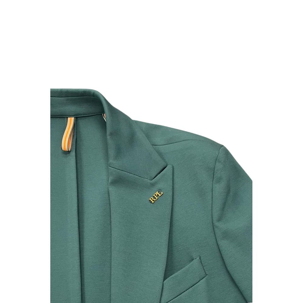 Roberto Pepe Luxury Grüne Viskose Herrenjacke