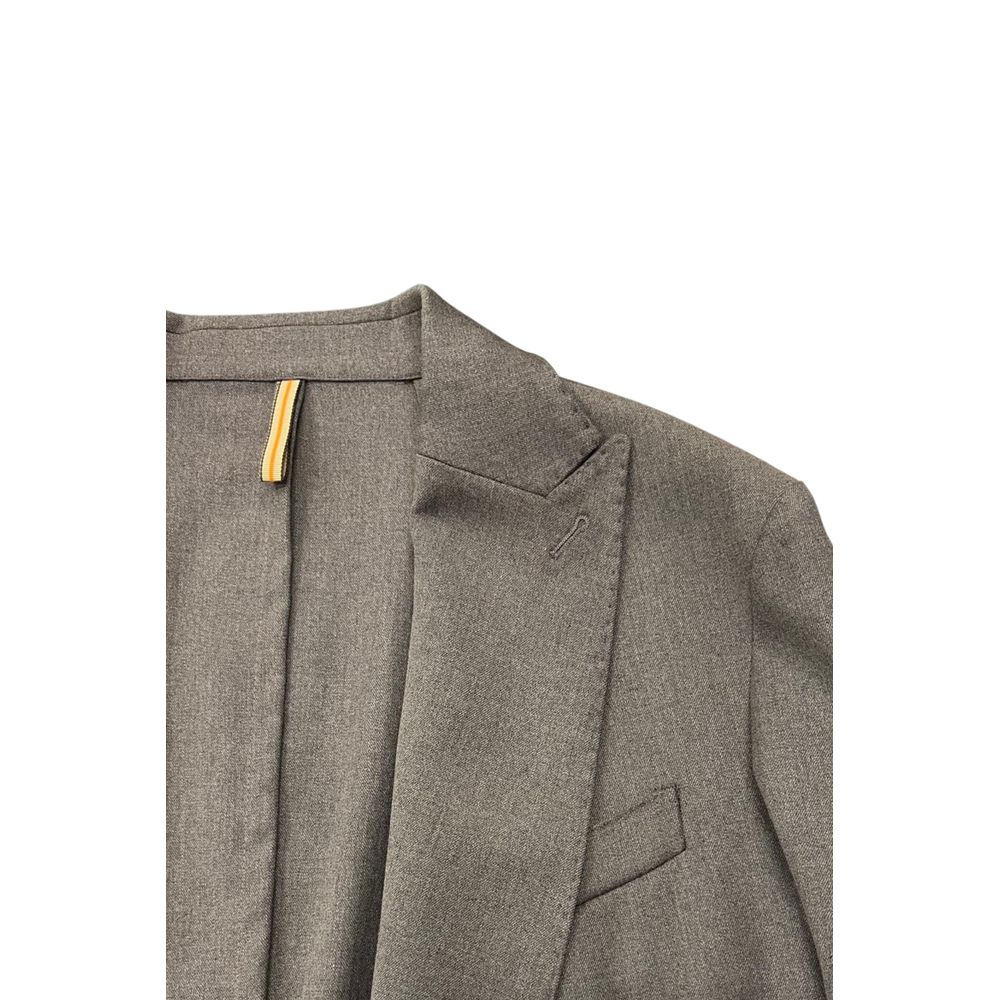 Roberto Pepe Luxury Graue Herrenjacke aus Viskose