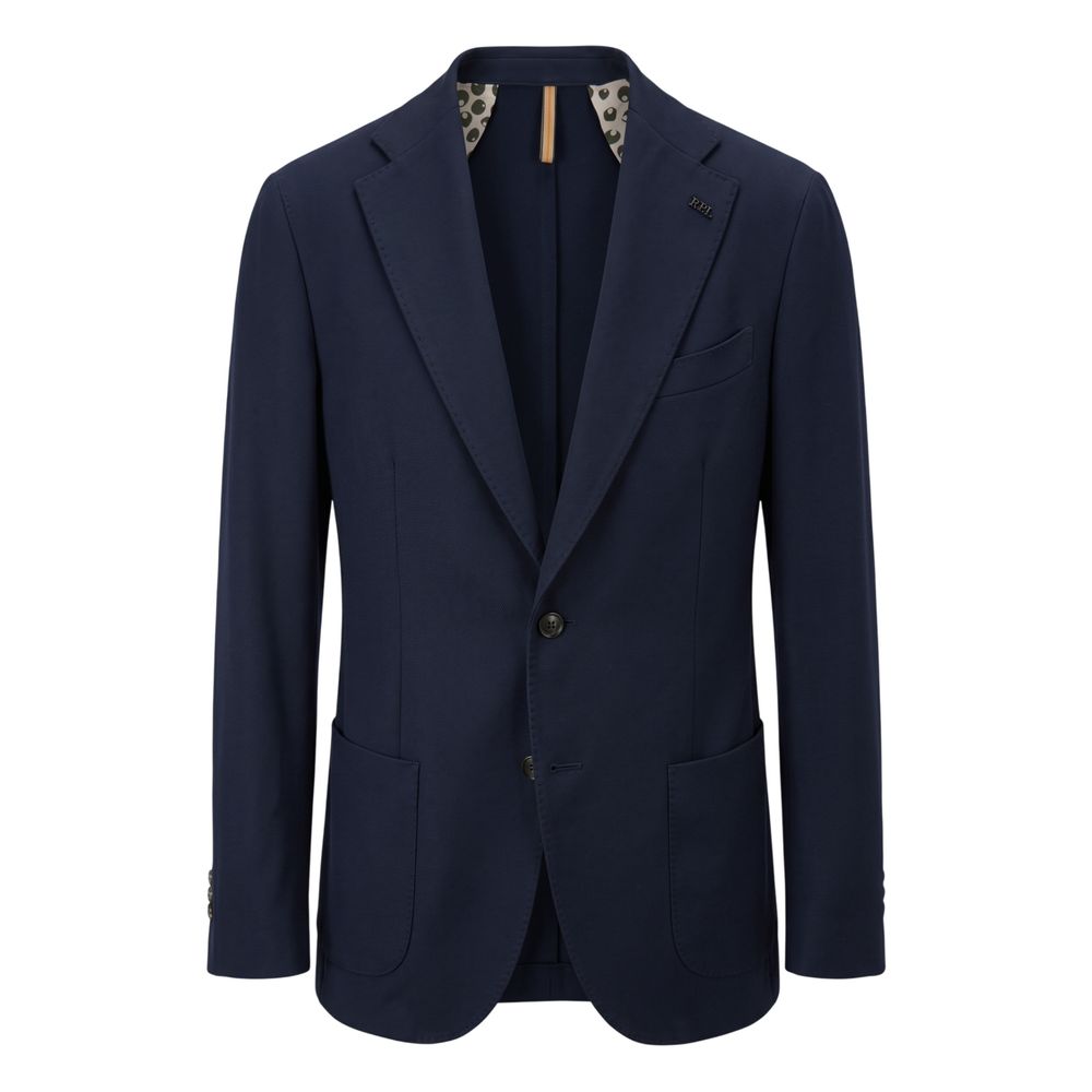 Roberto Pepe Luxury Blaue Herrenjacke aus Polyester