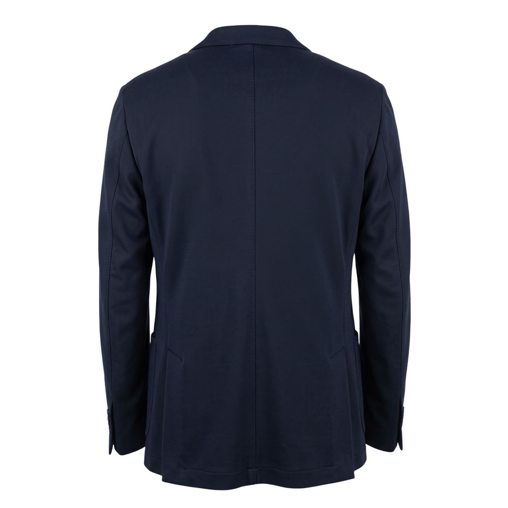 Roberto Pepe Luxury Blaue Herrenjacke aus Polyester