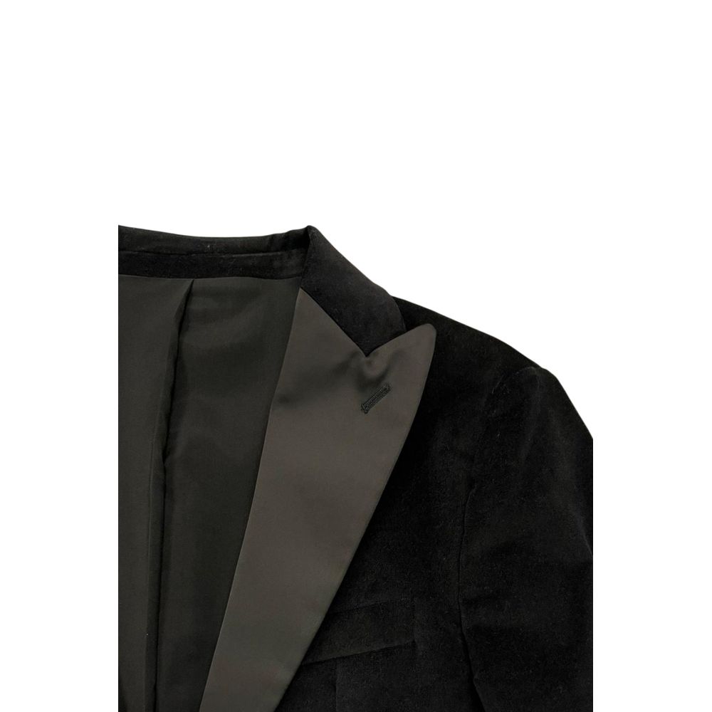 Roberto Pepe Luxury Schwarz Baumwolle Männer Jacke