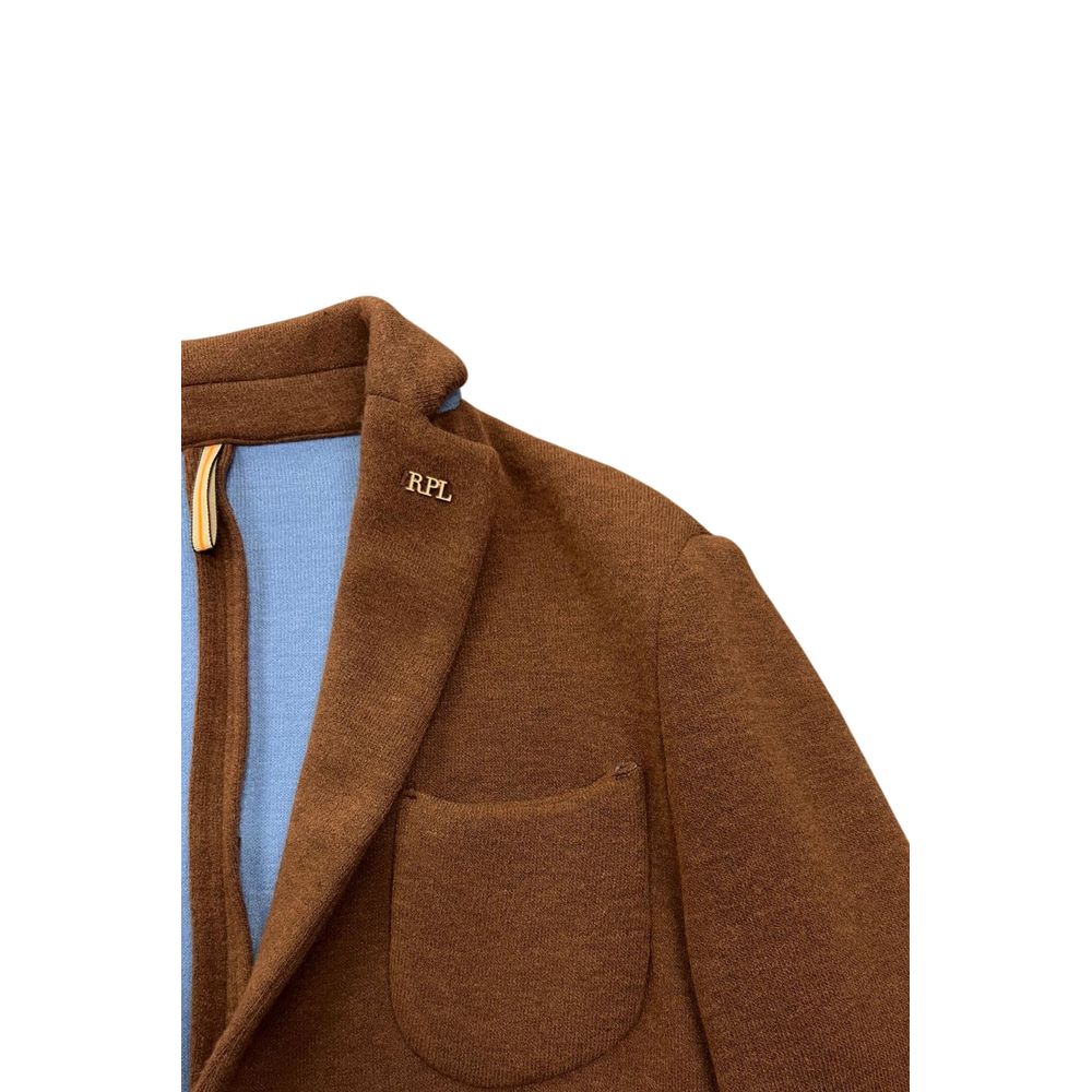 Roberto Pepe Luxury Braune Herrenjacke aus Viskose