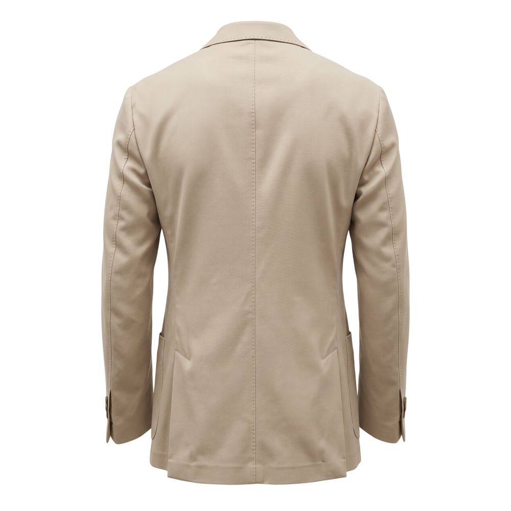 Roberto Pepe Luxury Beige Viskose-Jacke für Herren