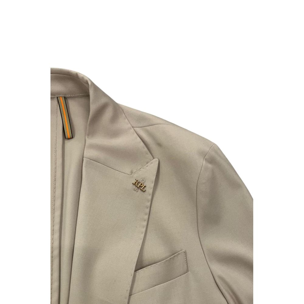 Roberto Pepe Luxury Beige Viskose-Jacke für Herren