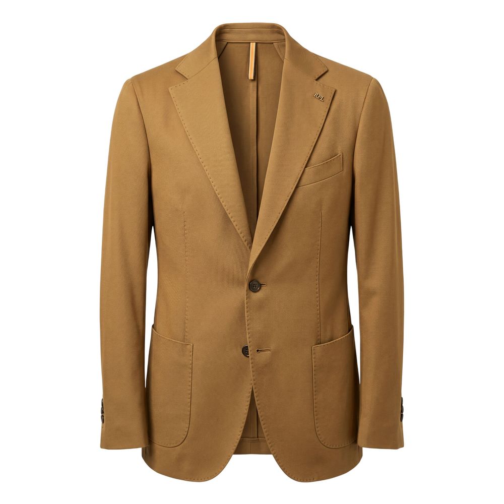 Roberto Pepe Luxury Braune Herrenjacke aus Acetat