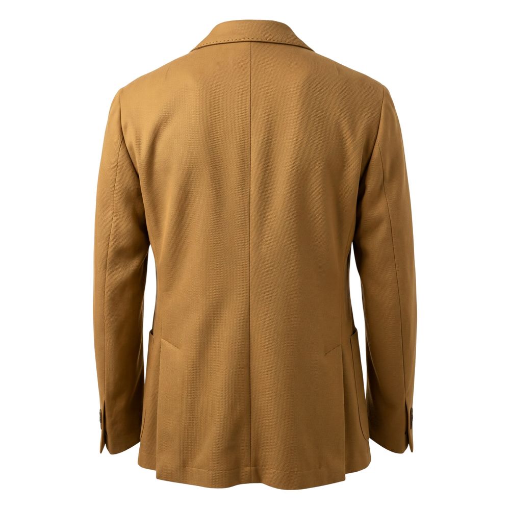Roberto Pepe Luxury Braune Herrenjacke aus Acetat