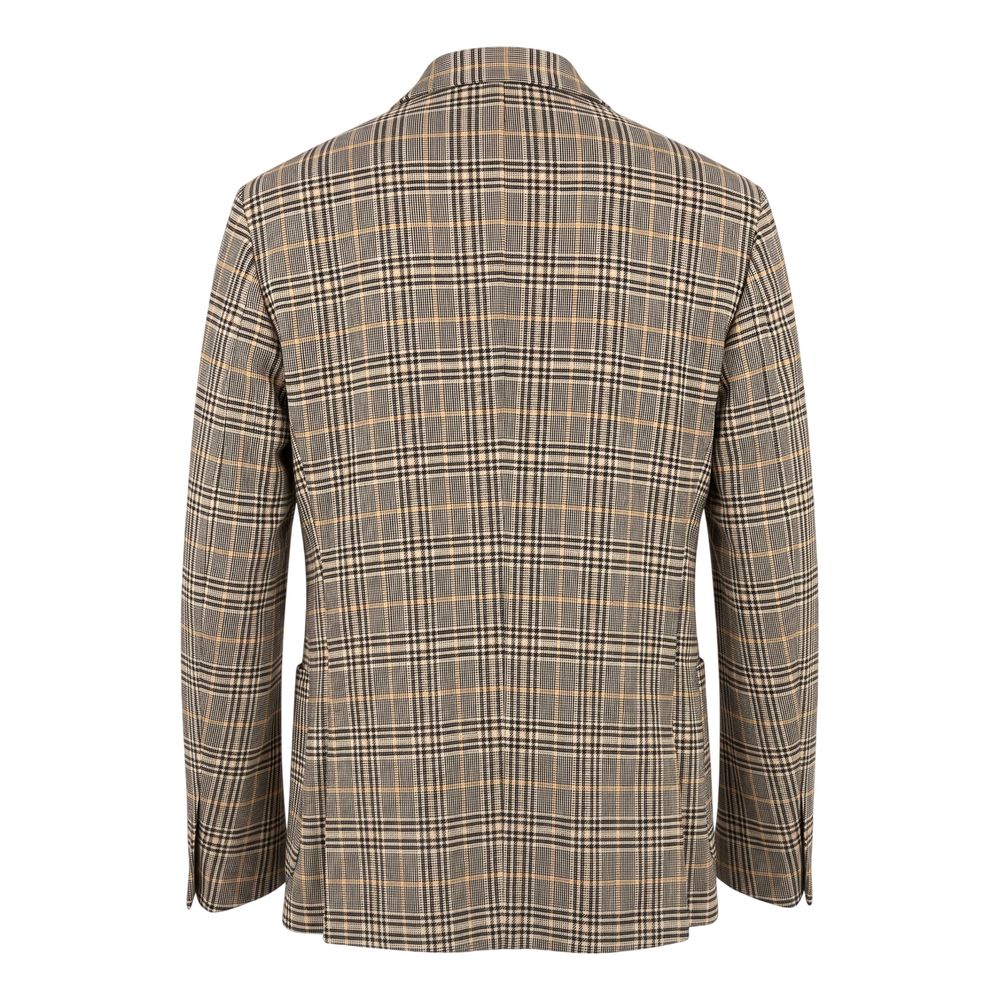 Roberto Pepe Luxury Gelbe Herrenjacke aus Wolle