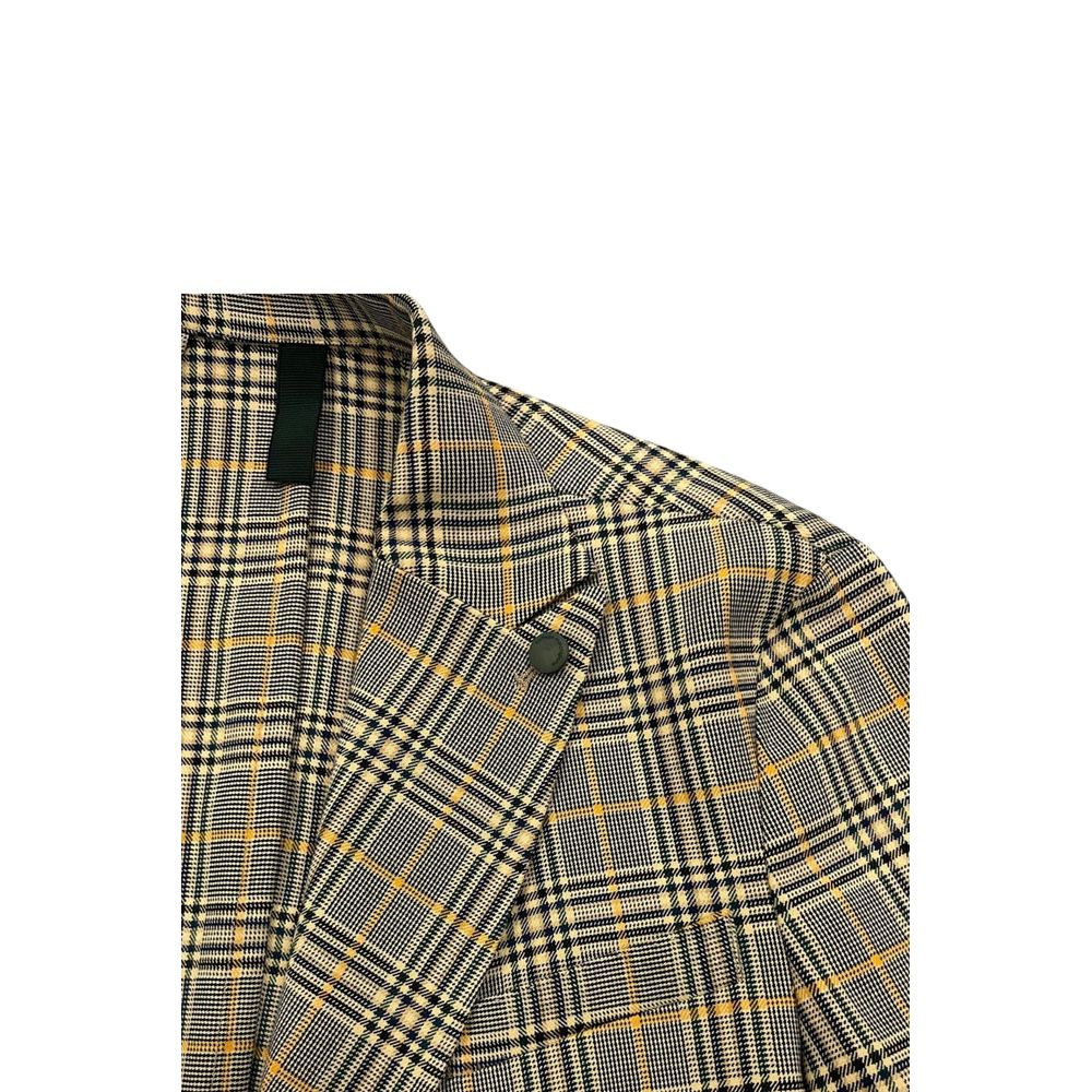 Roberto Pepe Luxury Gelbe Herrenjacke aus Wolle