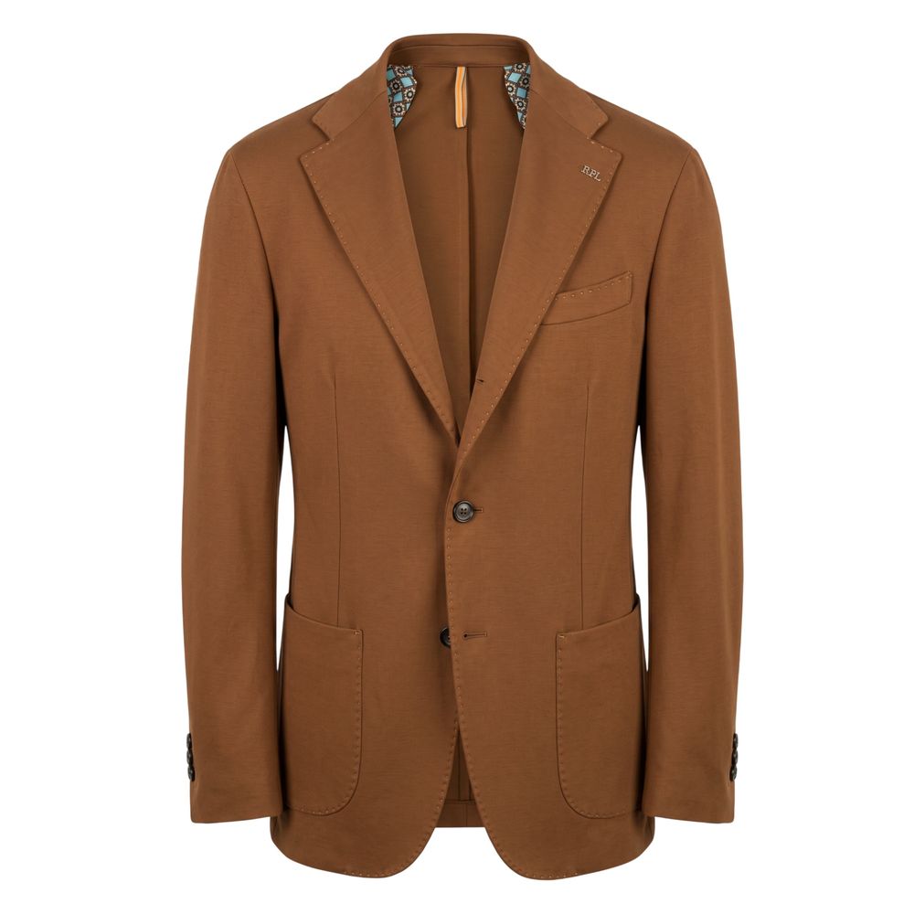 Roberto Pepe Luxury Braune Herrenjacke aus Viskose
