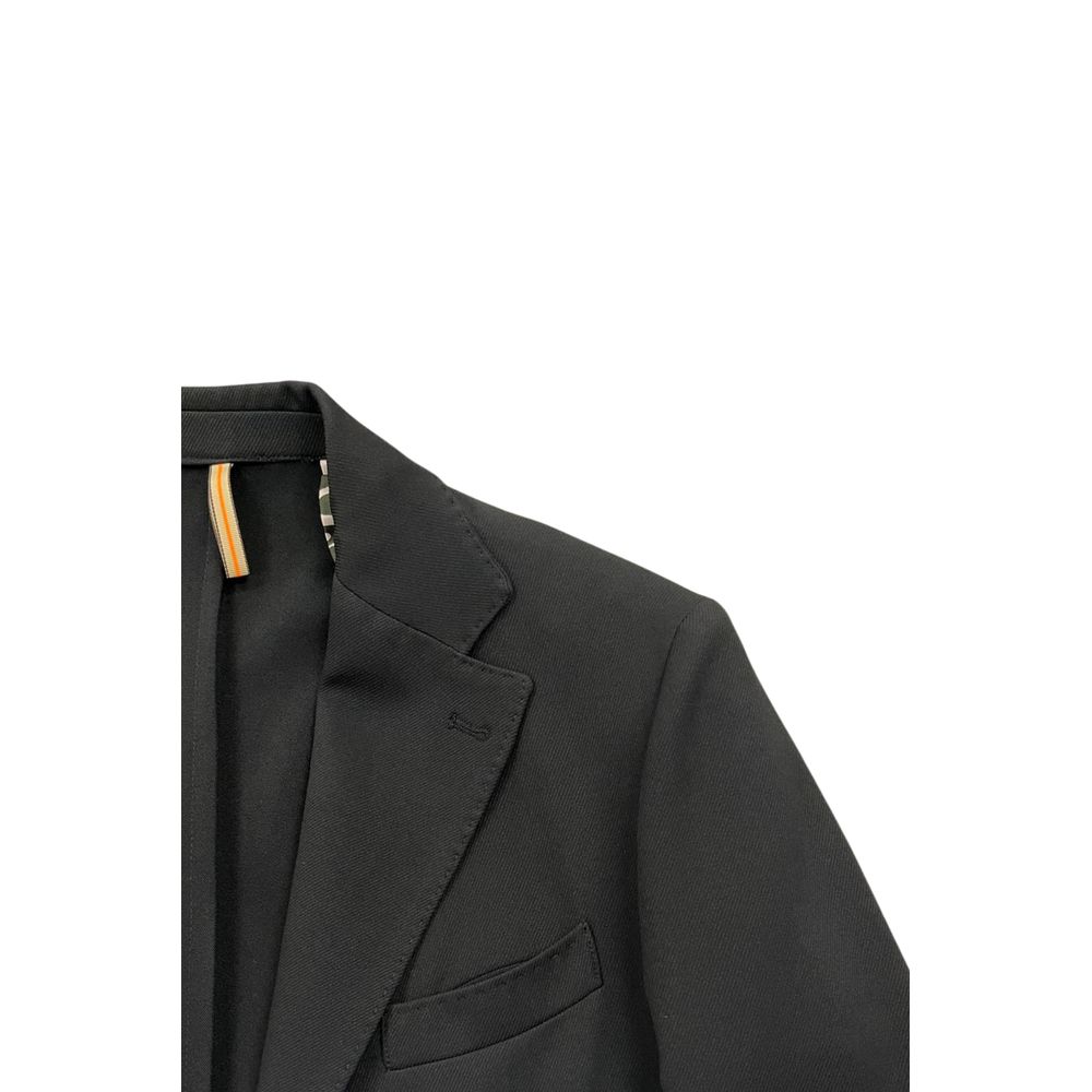 Roberto Pepe Luxury Schwarze Herrenjacke aus Polyester