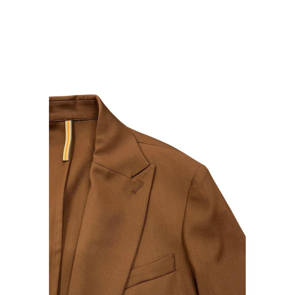 Roberto Pepe Luxury Braune Herrenjacke aus Viskose