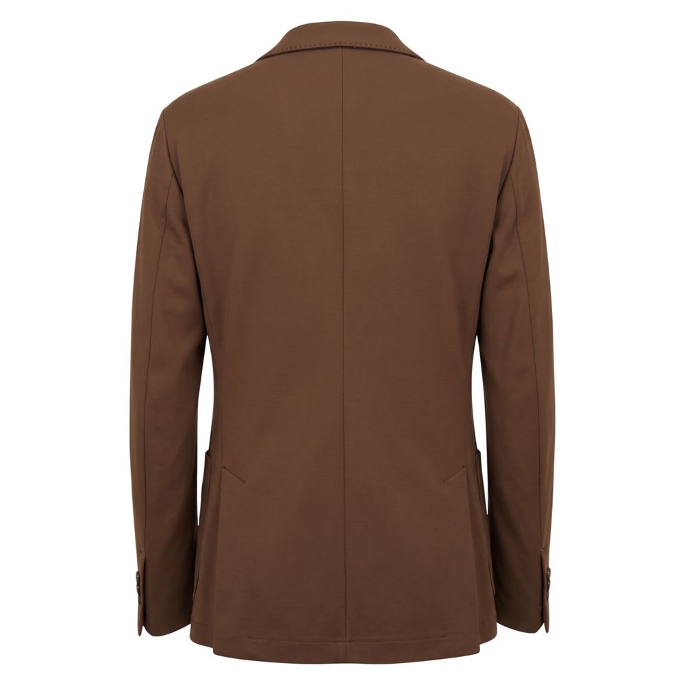 Roberto Pepe Luxury Braune Herrenjacke aus Viskose
