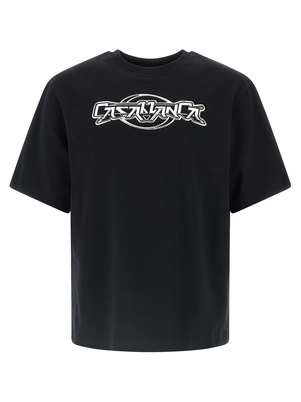 Casablanca Schwarzes Bio-Baumwoll-T-Shirt
