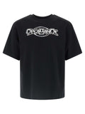Casablanca Schwarzes Bio-Baumwoll-T-Shirt