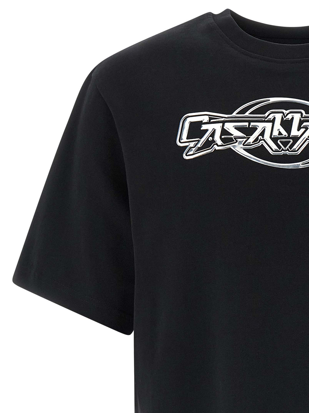 Casablanca Schwarzes Bio-Baumwoll-T-Shirt