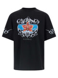Casablanca Schwarzes Bio-Baumwoll-T-Shirt