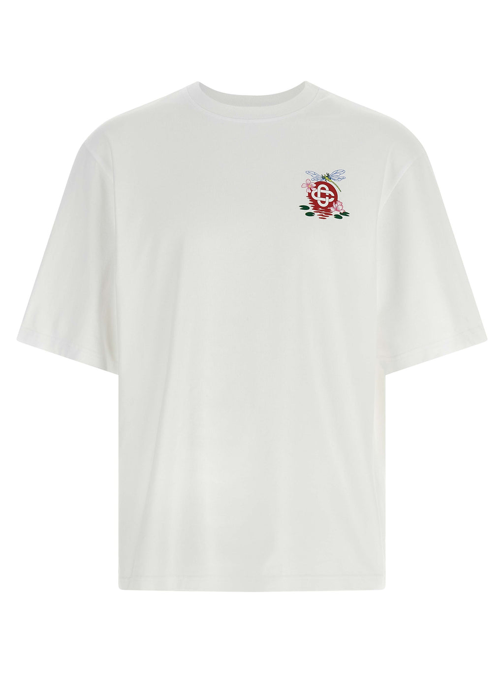 Casablanca Weißes T-Shirt aus Bio-Baumwolle