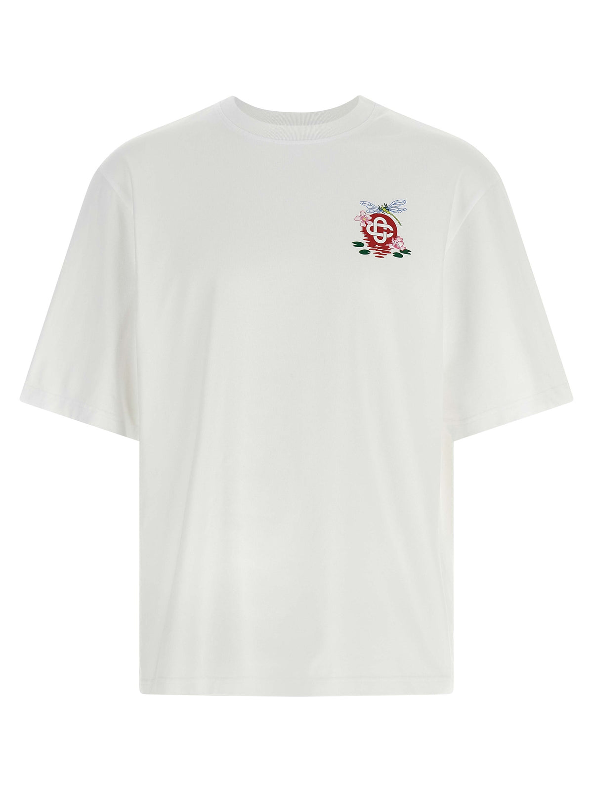 Casablanca Weißes T-Shirt aus Bio-Baumwolle