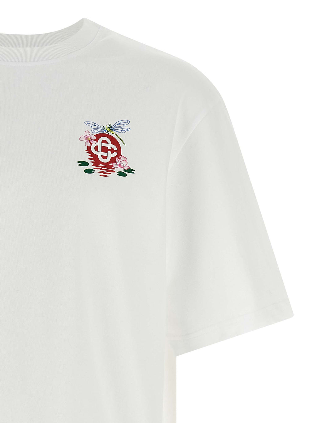 Casablanca Weißes T-Shirt aus Bio-Baumwolle