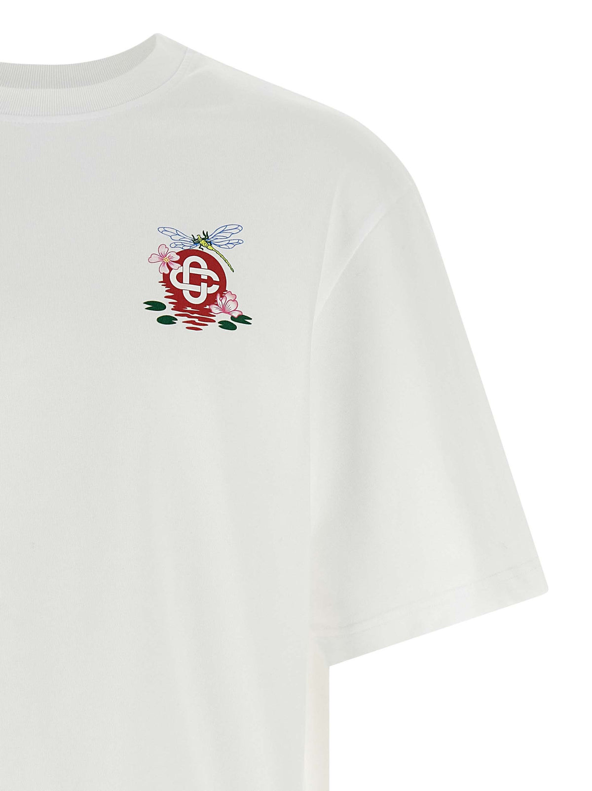 Casablanca Weißes T-Shirt aus Bio-Baumwolle