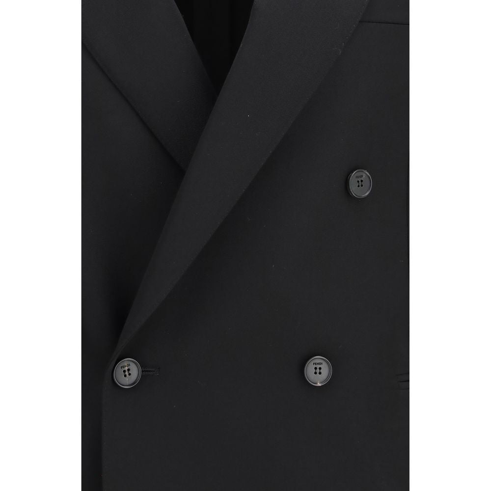 Fendi Schwarzer Oves Aries Wollblazer