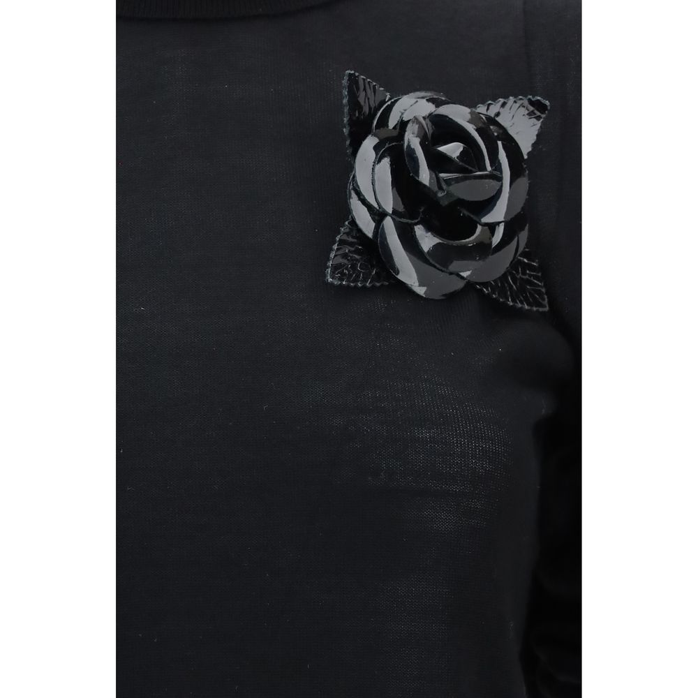 Blumarine Schwarzer Wollpullover Aries Turtleneck