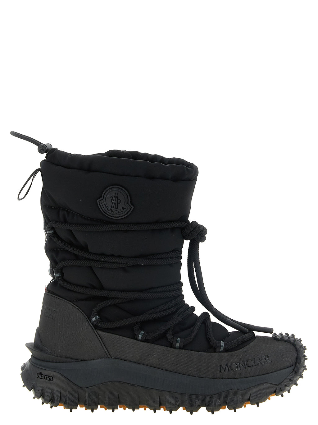 Moncler Schwarze Schnürstiefel aus Polyamid