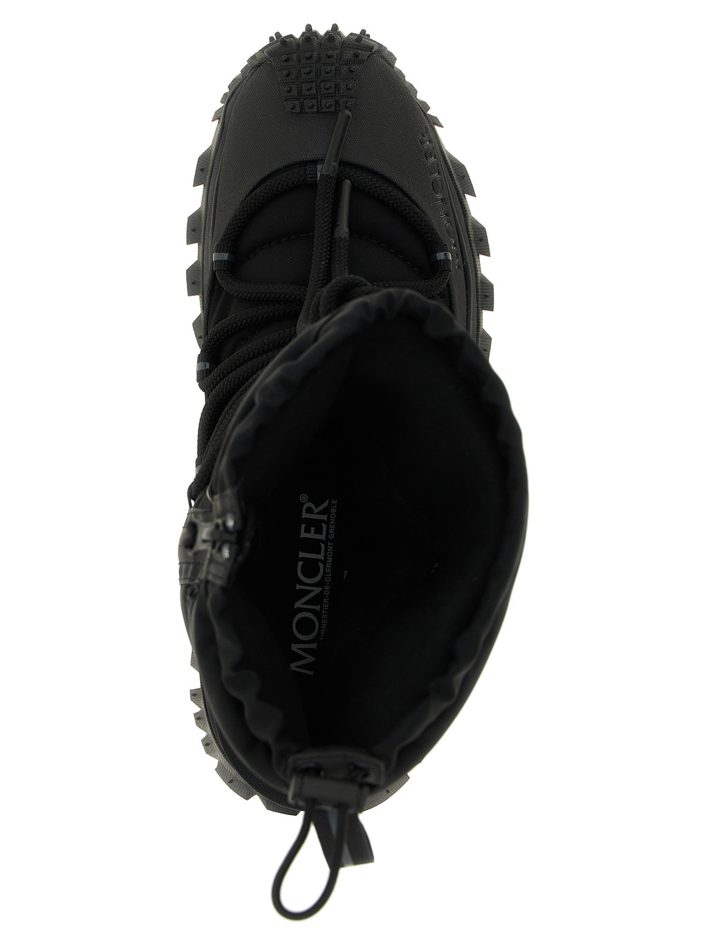 Moncler Schwarze Schnürstiefel aus Polyamid