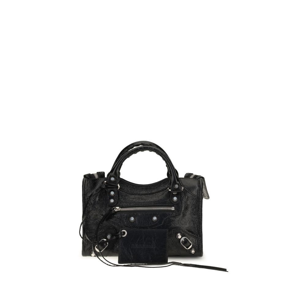 Balenciaga Schwarze Lammleder Schultertasche Ovis Aries