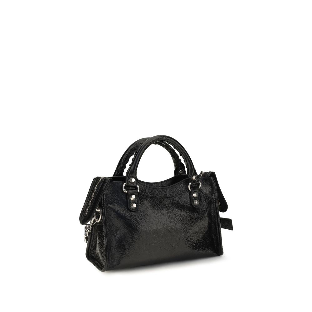 Balenciaga Schwarze Lammleder Schultertasche Ovis Aries