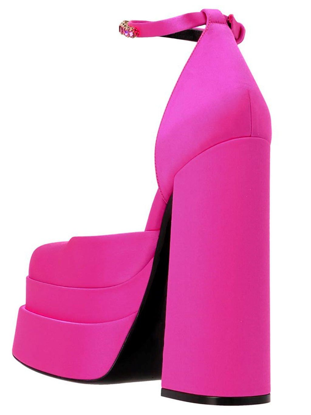 Versace Fuchsia Viskose Plateau-Pumps